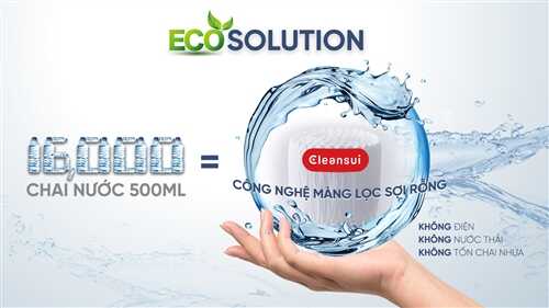 Tiết kiệm 16.000 chai nước mỗi năm nhờ 1 bộ lọc Cleansui